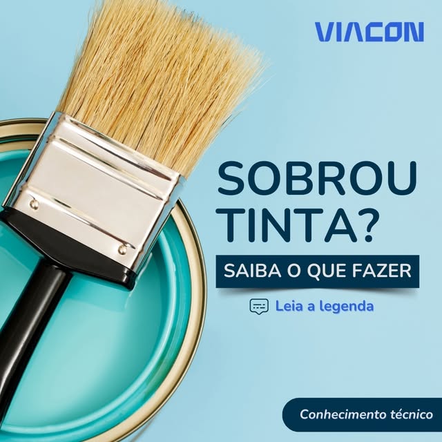 Post do Instagram da Viacon sobre aproveitar sobra de tinta